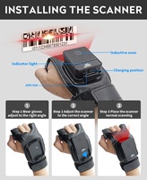 Escáner de Código de Barras 2D Portátil JR-2080W con Bluetooth, Dispositivo de Escaneo de Código QR Láser CMOS Industrial para Almacén, Manos Libres, USB 2.4G