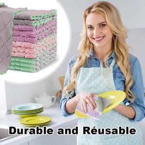 Serviettes de cuisine en microfibre <span class=keywords><strong>super</strong></span> absorbantes, imprimées, tissées, à séchage rapide, jetables, pour usage commercial et domestique, vendues en vrac - Product Image 5