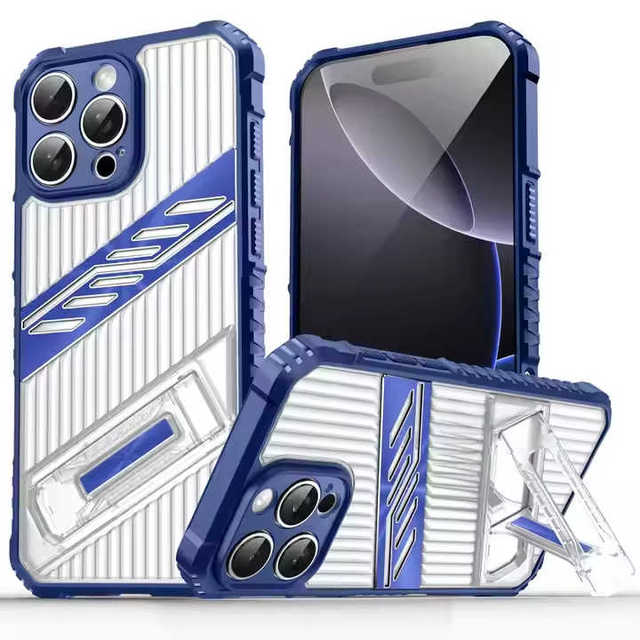 Rugged Armor Kickstand Cell Phone Case for iPhone 16 15 14 13 12 11 Pro Max Shockproof PC+TPU phone Cover