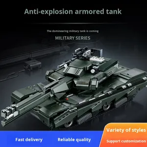 Explosion-Proof Armored Tank T2231 1:8 Scale 40-Piece Assembly Building Blocks Military <strong>Model</strong> Ornament Toy for 14 Years - Product Image 2