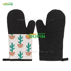 Gevulde Functie Thermische Overdracht Afdrukken Blanco Polyester Oven Handschoenen Antislip Neopreen Oven Wanten Voor Sublimatie