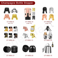 Cheerfast - Bomba Selladora de Vino Reutilizable de Silicona con Sellador de Botellas al Vacío, Tapones de Acero Inoxidable para Vino