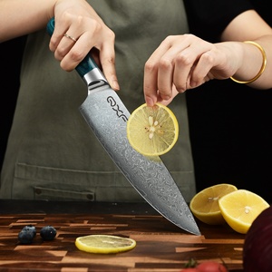 Custom 6 Pcs Damasco Juego <span class=keywords><strong>de</strong></span> <span class=keywords><strong>cuchillos</strong></span> <span class=keywords><strong>de</strong></span> madera Pakka japonés Chef <span class=keywords><strong>Cuchillos</strong></span> <span class=keywords><strong>de</strong></span> cocina profesional <span class=keywords><strong>con</strong></span> soporte magnético - Product Image 3