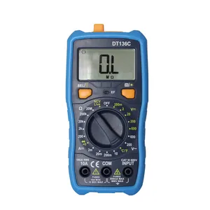 Professional DT136C lcd digital pocket multimeter tester with electric field test function