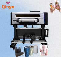 Nouvelle imprimante d'autocollants UV DTF A2 Qinyu haute vitesse rouleau à rouleau avec double tête d'impression XP600 et laminateur, garantie 1 an