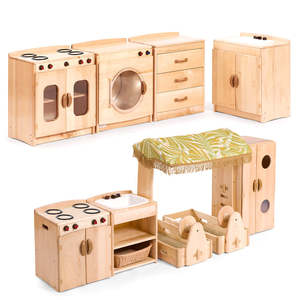 Juego de cocina de madera para preescolar Montessori para aula y guardería, juguete de cocina de simulación para interiores, diseño de guardería y guardería - Product Image 2
