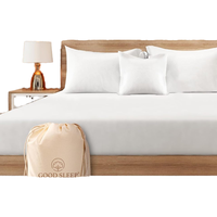 Drap plat en coton égyptien King Good Sleep Hotel Style White 1000 TC Soft Deep Pocket Woven Solid Pattern Rectangle Shape
