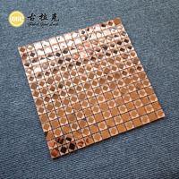 Transparente Rose Golden Diamond Effekt Shinny Glas Mosaik fliese für Wand Backs plash Küche Bar Bad Toilette Schwimmbad