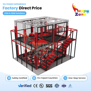 Diseño Personalizado de Parque de Trampolines de Dos Niveles con Foso de Espuma, Pista de Obstáculos Ninja Warrior para Interiores, Equipo de Entrenamiento - Product Image 1