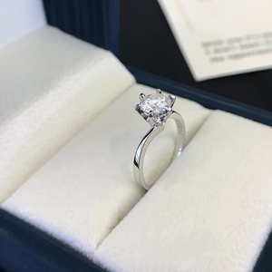 Hotsale romantico oro 18K 1ct Moissanite anello di diamanti anello di fidanzamento anello di nozze gioielli per le donne - Product Image 3