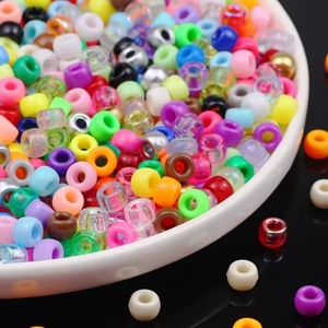 500g/bag <strong>Large</strong> Package Acrylic <strong>Beads</strong> 6x9mm Big Hole Pony <strong>Beads</strong> Fashion Hair <strong>Beads</strong> Kids DIY Hair Accessories - Product Image 2