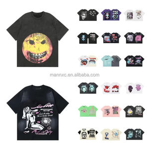 เสื้อยืด Hell T-shirt Star แบรนด์เสื้อผ้าคุณภาพสูง ผลิตตามสั่ง ผ้าฝ้าย 100% ทรงโอเวอร์ไซส์ สไตล์วินเทจ พิมพ์ลายกราฟิกสำหรับผู้ชาย - Product Image 2