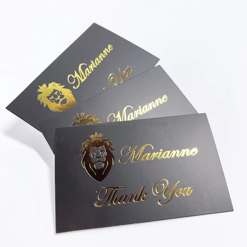 Logo personalizzato che supporta la mia carta di lusso per piccole imprese grazie per il tuo ordine con biglietto da visita di carta per unghie stampata