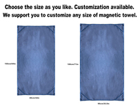 Serviette de yoga magnétique à séchage rapide, absorbante, surdimensionnée, avec aimant, logo personnalisé disponible