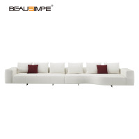 Canapé sectionnel de luxe en cuir véritable de conception italienne, meubles de salon pour hôtel-villa - meubles haut de gamme