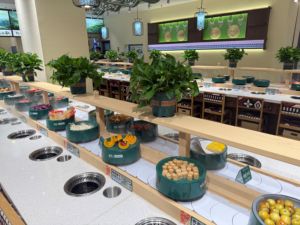 Convoyeur à bande pour fondue et sushis de haute qualité avec convoyeur à chaîne polyvalent et chaînes de convoyeur pour salle à manger - Product Image 2