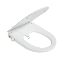 Siège de toilette de bidet femelle autonettoyant à double buse en forme de D