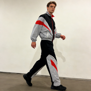<span class=keywords><strong>Tuta</strong></span> Sportiva da <span class=keywords><strong>Uomo</strong></span> Trendy in Due Pezzi, Giacca con Zip e Colletto Alto, Pantaloni Jogger, Leggera e Antivento, Abbigliamento Casual da Strada - Product Image 2