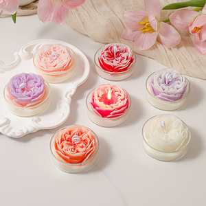 Elegante Vela con Aroma a Rosa Austin, Sin Humo, Aroma Floral Suave, Crea un Ambiente Cálido para el Hogar - Product Image 1