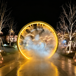 Portable Stainless Steel LED Landscape <strong>Mist</strong> <strong>Gate</strong> 185W High Pressure Electric Spraying <strong>Mist</strong> Arch Mute Noise for Plaza Event - Product Image 1