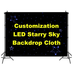 SHTX scenografico sfondo con dmx512 Led stella tenda di stoffa luci Dj per la fase di nozze sfondo RGB panno per tenda