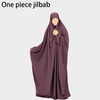 Jilbab une pièce en crêpe froissé pour femmes musulmanes, robe de prière couvrante, Khimar, logo personnalisé, marque privée, Jilbab Ramadan Aïd