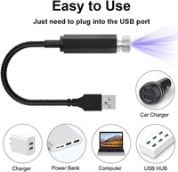 Luz de Techo de Coche Estrellada, Proyector Láser LED de Ambiente para Interior, Lámpara de Decoración Automática USB, Luz de Estrellas para Coche
