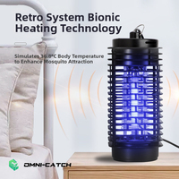 Lámpara Eléctrica Mata Mosquitos OMNI-CATCH, Trampa para Insectos Voladores Portátil de Alto Voltaje UV para Interiores del Hogar