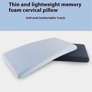 <span class=keywords><strong>Oreiller</strong></span> bas en mousse à mémoire de forme plate et douce ultra-mince 200TC motif solide aide au sommeil pour enfants étudiants dortoir - Product Image 3