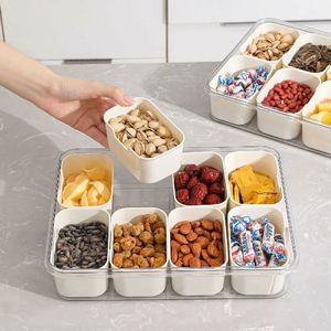 Wholesale Single Grid Portable <b>Kitchen</b> <b>Storage</b> <b>Box</b> Organization Seasoning Separator Fresh-keeping Snack Fruits Food Divided - Product Image 2