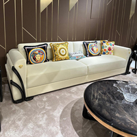 Ensemble de meubles de salon italien moderne KMJ, canapé d'angle surdimensionné sur mesure en cuir PU de luxe haut de gamme