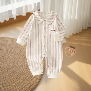 Ropa de bebé de algodón de alta calidad a bajo precio, peleles de manga corta con estampados bonitos y colores suaves para bebés. - Product Image 6