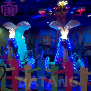 Luces LED RGB IP66 para parques infantiles y uso en paisajismo con luces azules alrededor de las cabañas - Product Image 3