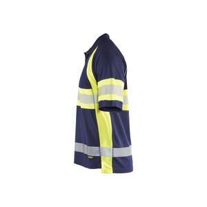 BLAKLADER - 333810518933M Polo UV haute visibilité niveau 1 Bleu marine/jaune-EAN 7330509500897 HI-VIS WORKWEAR - Product Image 5