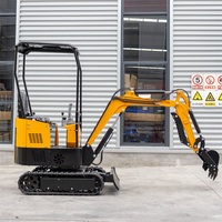LIVRAISON GRATUITE Mini-excavatrice 1,2 tonne, excavatrice agricole, mini-excavatrice sur chenilles, moteur Kubota, 1 tonne, 2 tonnes, petite mini-excavatrice à vendre
