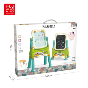 Tablero magnético vertical dos en uno para niños, tablero de aprendizaje de dibujo para práctica intelectual, juguetes con silla - Product Image 6