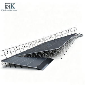Plataforma de escenario portátil inteligente de aluminio moderna y duradera con rampas para decoración de eventos y bodas - Product Image 1