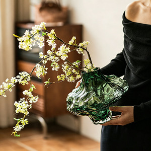 Vase transparent Nordic Valley Canyon inspiré du design danois, récipient hydroponique artistique créatif de luxe, pour la décoration du salon - Product Image 2