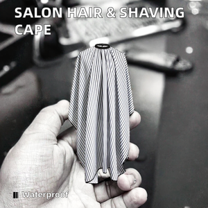 Cape de coiffure antistatique en polyester pour salon de coiffure et barbier, marque propre - Product Image 3