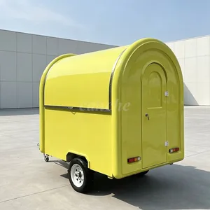 Chariot de rue populaire UE pour mini-café et petit-déjeuner, chariot de glaces et desserts, remorque de camping, camion de restauration mobile avec cuisine - Product Image 1