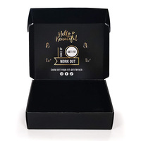 Caja de Cartón para Envíos con Logotipo Personalizado, Precio al por Mayor, MOQ Bajo, Económica, Negra, para Calzado
