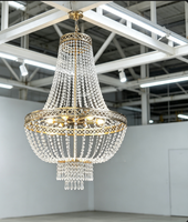 Lustre LED moderne doré pour mariage, suspension décorative, vente directe usine RHD