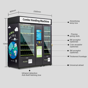 Máquina expendedora combinada de lector de tarjetas alemán para vender aperitivos, Bebidas frías en botellas, autoservicio de 24 horas para minoristas, 600 ranuras - Product Image 4