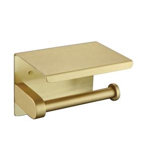 Porte-<span class=keywords><strong>papier</strong></span> toilette mural en acier inoxydable SUS304 avec tablette pour téléphone <span class=keywords><strong>Distributeur</strong></span> de <span class=keywords><strong>papier</strong></span> toilette de luxe pour salle de bain - Product Image 2