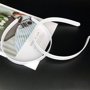 <span class=keywords><strong>Serre</strong></span>-têtes en plastique blanc et noir de 14 mm à surface plate sans dents pour accessoires capillaires DIY pour femmes, cerceaux à cheveux simples - Product Image 6
