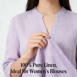 Tissu en lin/coton, style croisé, poids moyen, respirant et transparent pour la literie et les coussins - Product Image 2