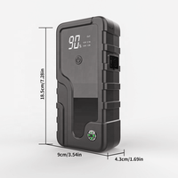 Nouvelle Pompe à Air Électrique Portable ABS avec Démarreur d'Urgence, Manomètre Numérique, Moniteur de Pression des Pneus et Lumière d'Urgence pour Voiture