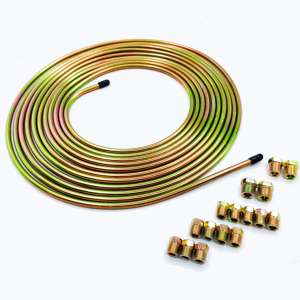 Linee del freno in acciaio al carbonio rivestite di colore galvanizzate universali per automobili 3/16-25FT con 16 accessori - Product Image 1