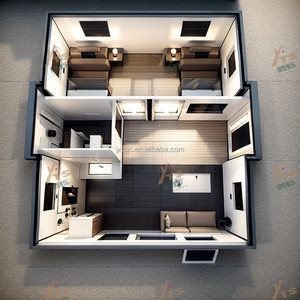 TS 20FT Profesional Totalmente Amueblado Lujo Móvil Prefab Home Free Design Plegable <span class=keywords><strong>Granny</strong></span> Flat para Hotel o Villa Uso - Product Image 5