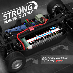 <b>3S</b> 2200mAh <b>Lipo</b> <b>Battery</b> 11.1V 30C T RC Compatible with RC Cars Planes Trucks Boats - Product Image 3